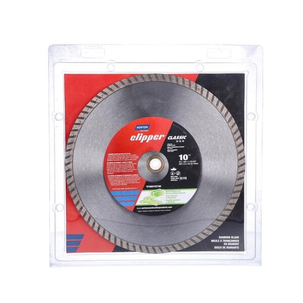 Norton Abrasives Norton Clipper 10 in. D X 1-7/8 and 5/8 Classic Diamond Turbo Rim Blade 1 pk 07660702780 - main